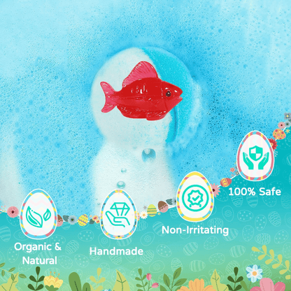 🛁 Natural Bath Bombs for Kids with Mega Bubbles & Surprise Inside 🥚✨12 pcs[1 Box]