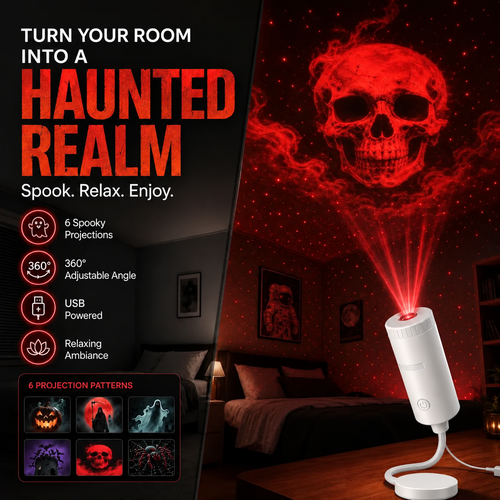 💯Plug-&-Play HD Star Projector: Halloween 6-Disc Set